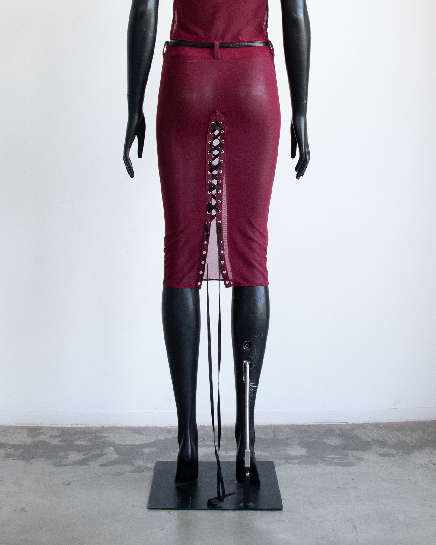 Erotica Lingerie Pencil Skirt Burgundy