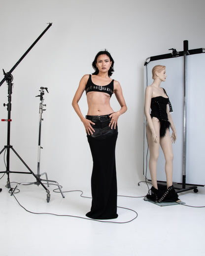 Erotica Black Long Skirt