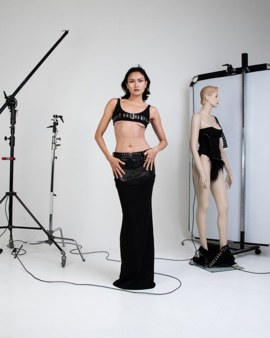 Erotica Black Long Skirt