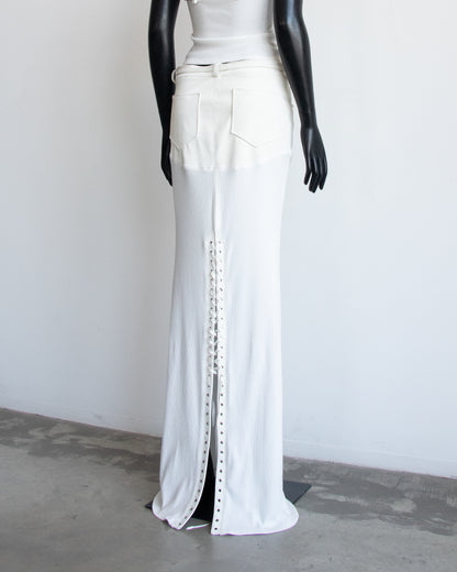 Erotica White Long Skirt