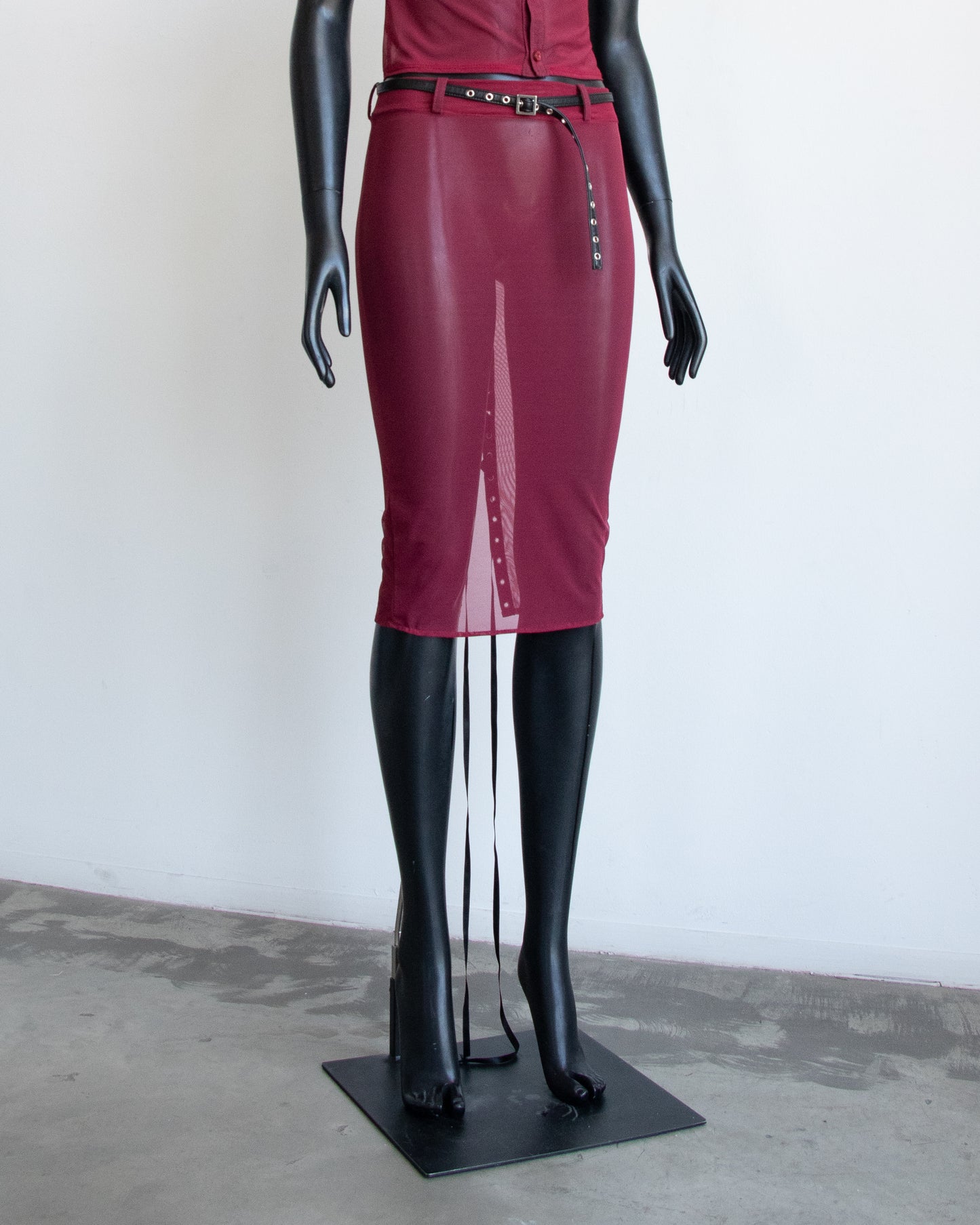 Erotica Lingerie Pencil Skirt Burgundy