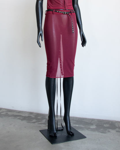 Erotica Lingerie Pencil Skirt Burgundy