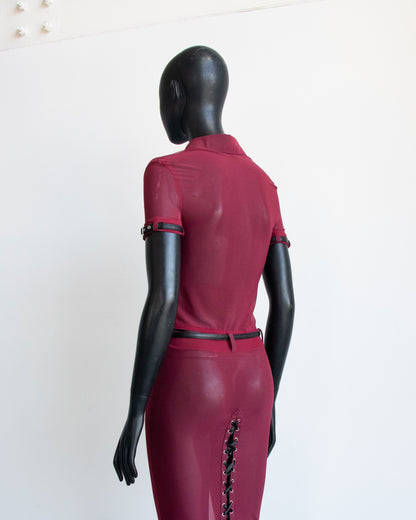 Erotica Lingerie Shirt Burgundy